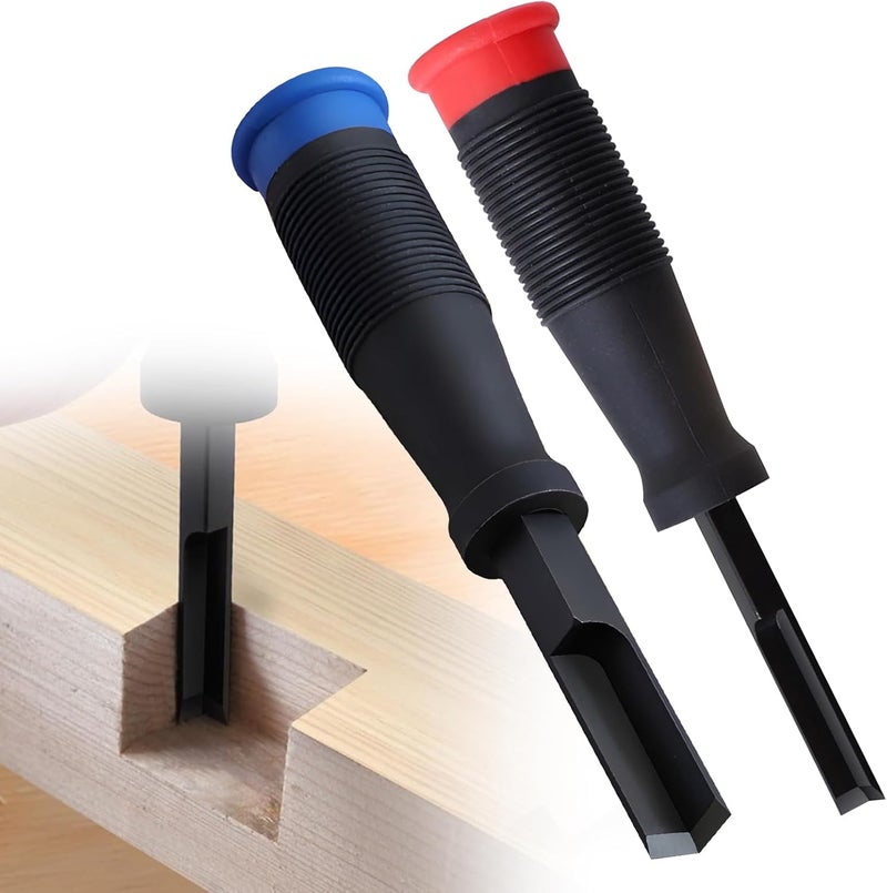 dcvbny 2-Pack Corner Chisel Set 8mm & 12mm – Square Mortise Chisel for 90° Precision Cuts – Hinge Recess Tool for Door Installation, Wood Carving, Framing & Woodworking - Image 1